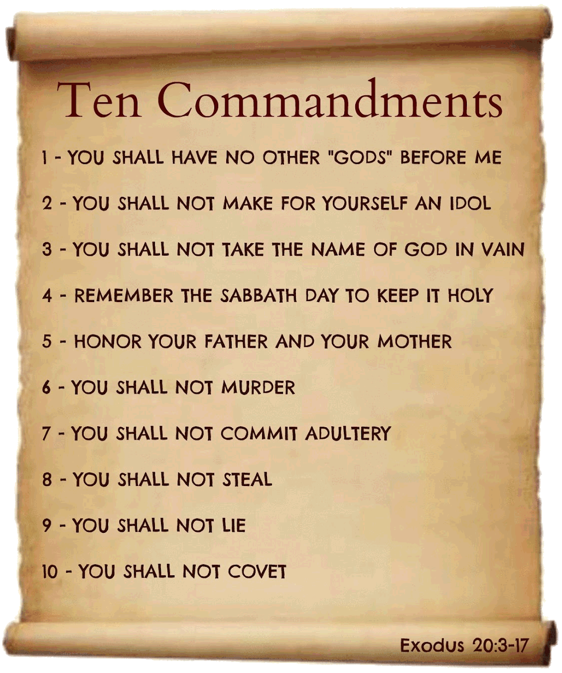 Photo: The Ten Commandments