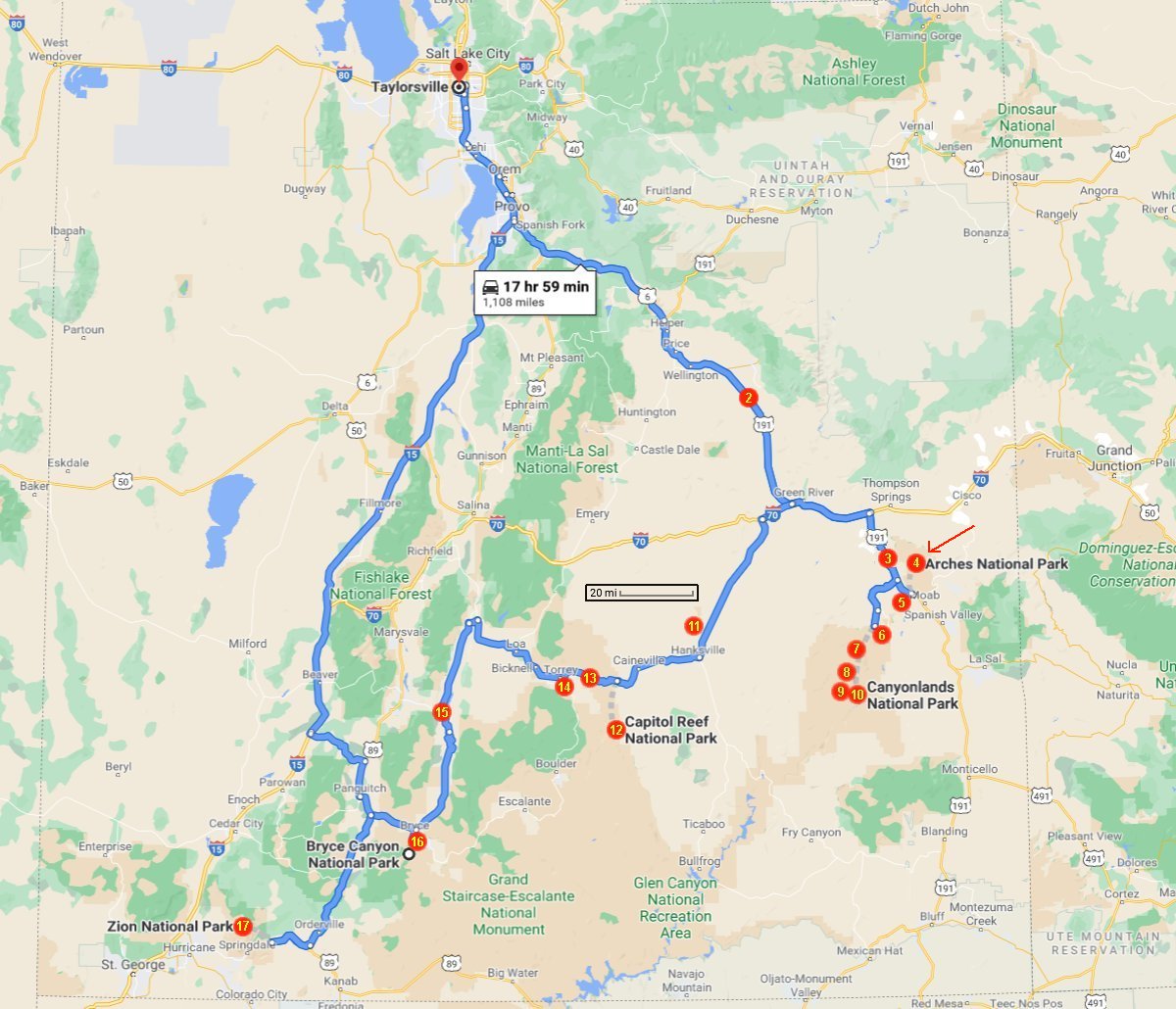 Current Map Location
