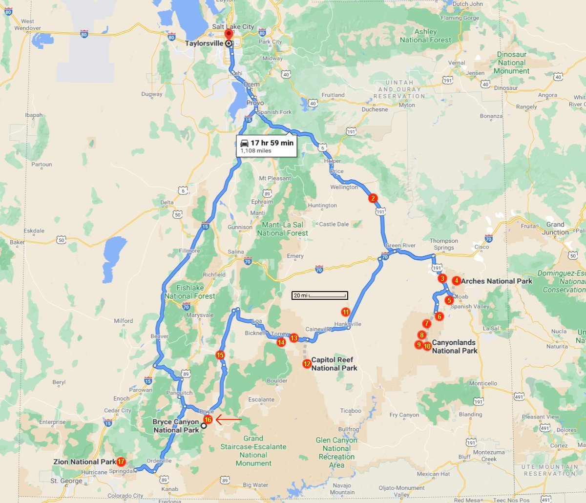Current Map Location